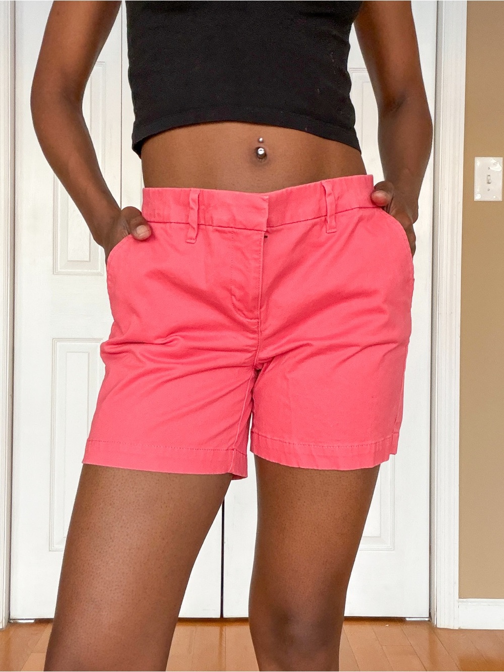 Tommy Hilfiger Women's Coral Pink Chino Shorts
